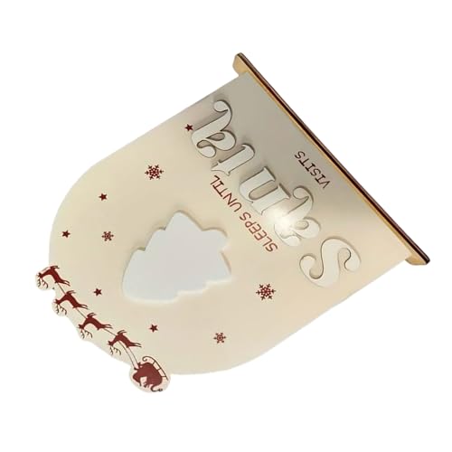 Weihnachts-Countdown-Kalender, Holz, Geschenk für Kinder, mit Faserplatte, für Hotels und Einkaufszentren, Dekoration Weihnachts-Countdown-Kalender, Holz, Geschenk für Kinder, mit Faserplatte, für Hotels und Einkaufszentren, Dekoration von NPXUAMTJ