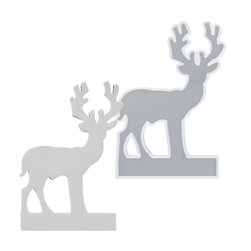 Weihnachtsbaum Silikonform Handgefertigt Stehende Elchdekoration Crafting Tool Doppelte Kerzenhalter Basisform Schimmelhalter Silikonform von NPXUAMTJ
