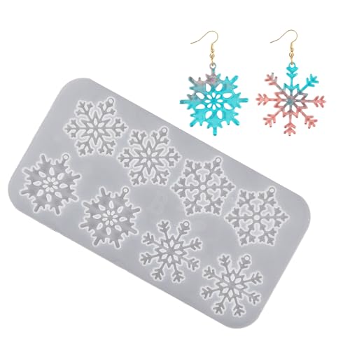 Zarte Schneeflocken-Epoxidharz-Formen, stabiles Silikon für Weihnachtsschmuck, Schmuck, Anhänger und Schlüsselanhänger von NPXUAMTJ