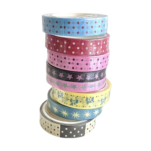 NPYQ Ästhetisches Dekoratives Bandstern Gepunktete Muster Tape Scrapbooking Tape Für Scrapbooking Journal Fotoalbum Und Verpackung NPYQ Ästhetisches Dekoratives Bandstern Gepunktete Muster Tape Scrapbooking Tape Für Scrapbooking Journal Fotoalbum Und Verpackung von NPYQ
