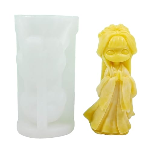 Prinzessin Puppen Silikonform 3D Mädchen Porträt Gips Epoxidharz Gussformen Handgemachte Seife Schokolade Eiswürfel Backen Harz Formen Schmuck von NPYQ