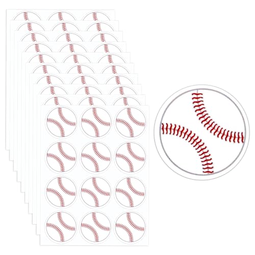 120pcs 3cm Baseball Aufkleber für Kinder, 10 Blatt Baseball-Aufkleber Selbstklebend Dekorative Geschenk-Siegelaufkleber Etiketten Sport Baseball Partygeschenke für Scrapbooking, Wasserflasche 120pcs 3cm Baseball Aufkleber für Kinder, 10 Blatt Baseball-Aufkleber Selbstklebend Dekorative Geschenk-Siegelaufkleber Etiketten Sport Baseball Partygeschenke für Scrapbooking, Wasserflasche von NQEUEPN