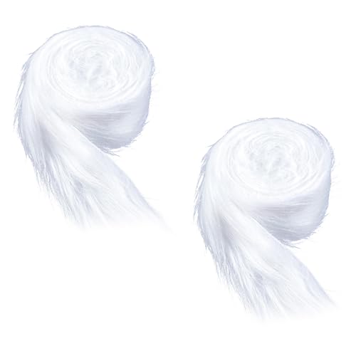 2 Rollen Weißes Kunstfellband, 3 m x 5cm Weiches Weihnachts Kunstfellband für DIY-Kleidung Nähen Basteln Weihnachtsbaum Girlanden Dekoration 2 Rollen Weißes Kunstfellband, 3 m x 5cm Weiches Weihnachts Kunstfellband für DIY-Kleidung Nähen Basteln Weihnachtsbaum Girlanden Dekoration von NQEUEPN