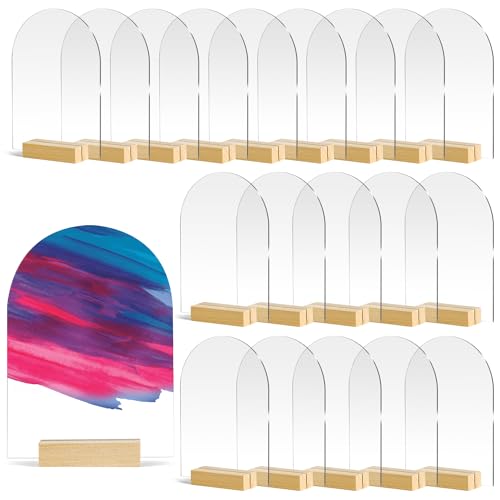 20stk Acryl Schilder mit Holzständern, 14x10cm Große Gewölbte Kuppel Acryl Schilderhalter Tischständer-Display DIY-Tischnummern für Hochzeitsveranstaltungen Partys Schilderdekoration 20stk Acryl Schilder mit Holzständern, 14x10cm Große Gewölbte Kuppel Acryl Schilderhalter Tischständer-Display DIY-Tischnummern für Hochzeitsveranstaltungen Partys Schilderdekoration von NQEUEPN