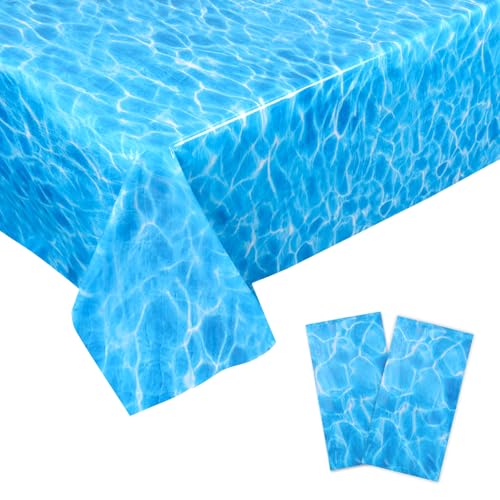 2stk Einmal-Tischdecke mit Meereswellen-Motiv, 137x274cm Kunststoff Tischdecke mit Unterwasser-Aufdruck Blau Unterwasser-Dekoration Dekoration für Geburtstagspartys Pool Strand Meerjungfrau 2stk Einmal-Tischdecke mit Meereswellen-Motiv, 137x274cm Kunststoff Tischdecke mit Unterwasser-Aufdruck Blau Unterwasser-Dekoration Dekoration für Geburtstagspartys Pool Strand Meerjungfrau von NQEUEPN