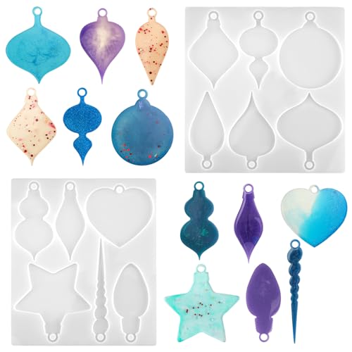 NQEUEPN 2stk Weihnachts Silikonformen, 12 Verschiedene Formen, Weiß, Silikon, Unregelmäßige Form, Backform, Weihnachtsartikel, FOOD_PREPARATION_MOLD, 3094762031 von NQEUEPN
