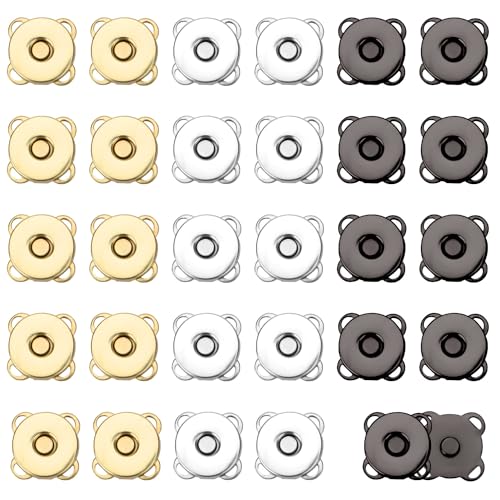 30 Sets 14 mm Magnetische Druckknöpfe, Metall Aufnähen Magnetischen Knöpfen für Kleidung Druckknopfverschluss Knopfverschluss für Geldbörsen, Taschen, Kleidung, Handtaschen, Nähen, Basteln 30 Sets 14 mm Magnetische Druckknöpfe, Metall Aufnähen Magnetischen Knöpfen für Kleidung Druckknopfverschluss Knopfverschluss für Geldbörsen, Taschen, Kleidung, Handtaschen, Nähen, Basteln von NQEUEPN