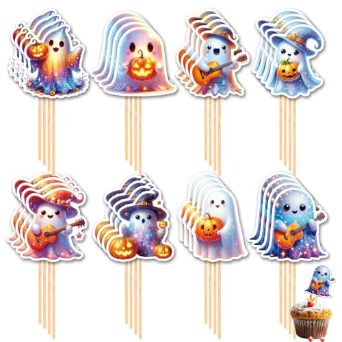 32stk Halloween Cupcake Topper, Glitzernde Geister Kuchen Topper Kürbis Little Boo Cupcake Topper Halloween Cupcake Dekorationen für Halloween Babyparty Geburtstagsparty Kuchenzubehör 32stk Halloween Cupcake Topper, Glitzernde Geister Kuchen Topper Kürbis Little Boo Cupcake Topper Halloween Cupcake Dekorationen für Halloween Babyparty Geburtstagsparty Kuchenzubehör von NQEUEPN