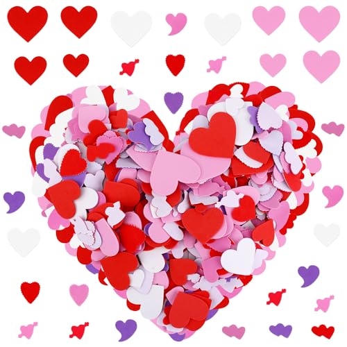 350 Stück Herz Aufkleber Schaumstoff, Bunte Valentinstag Herz Aufkleber Romantische Selbstklebende Kleine Schaumstoff Aufkleber Dekorationen für Hochzeit, Basteln, Heimdekoration, Karten 350 Stück Herz Aufkleber Schaumstoff, Bunte Valentinstag Herz Aufkleber Romantische Selbstklebende Kleine Schaumstoff Aufkleber Dekorationen für Hochzeit, Basteln, Heimdekoration, Karten von NQEUEPN