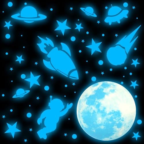4st Im Dunkeln Leuchtende Mond Planeten Aufkleber, Leuchtend im Dunkeln Leuchtende Sterne Wandaufkleber Wandaufkleber Planeten für Kinder Astronauten Galaxie Weltraum Geschenk für Schlafzimmer 4st Im Dunkeln Leuchtende Mond Planeten Aufkleber, Leuchtend im Dunkeln Leuchtende Sterne Wandaufkleber Wandaufkleber Planeten für Kinder Astronauten Galaxie Weltraum Geschenk für Schlafzimmer von NQEUEPN