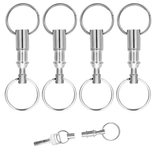 4st Schnellverschluss Schlüsselanhänger, Abnehmbarer Doppelter Schlüssel Verbinder Abnehmbare Schlüsselanhänger mit Schlüsselringen aus Metall für DIY Handwerk Zuhause Autoschlüssel Zubehör 4st Schnellverschluss Schlüsselanhänger, Abnehmbarer Doppelter Schlüssel Verbinder Abnehmbare Schlüsselanhänger mit Schlüsselringen aus Metall für DIY Handwerk Zuhause Autoschlüssel Zubehör von NQEUEPN