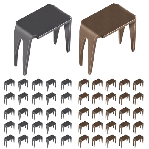 50stk Reißverschlussstopper, Reißverschluss-Reparaturset Nr. 5 Reißverschlussstopper-Enden Reißverschluss-Unter und Oberstopper für Taschen Jacken Zelte Mäntel (Bronze und Silber-Rotguss) von NQEUEPN
