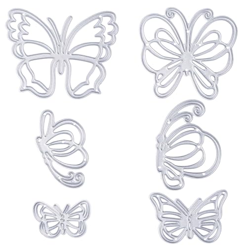 NQEUEPN 6 Stück Stanzformen Schmetterling, 3D Stanzschablonen Schmetterlings Stanzformen Metall-Stanzformen Schmetterlingsrahmen-Stanzformen für Basteln Scrapbooking Dekorative Prägung. NQEUEPN 6 Stück Stanzformen Schmetterling, 3D Stanzschablonen Schmetterlings Stanzformen Metall-Stanzformen Schmetterlingsrahmen-Stanzformen für Basteln Scrapbooking Dekorative Prägung. von NQEUEPN