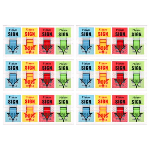 600st/6 Packungen Bitte Unterschreiben Sie Nachrichtenflaggen, Bunt Bitte Unterschreiben Sie Aufkleber Klebrig Please Sign Here Haftnotizen für Dokumente Notizbücher Homeoffice Schulbedarf 600st/6 Packungen Bitte Unterschreiben Sie Nachrichtenflaggen, Bunt Bitte Unterschreiben Sie Aufkleber Klebrig Please Sign Here Haftnotizen für Dokumente Notizbücher Homeoffice Schulbedarf von NQEUEPN
