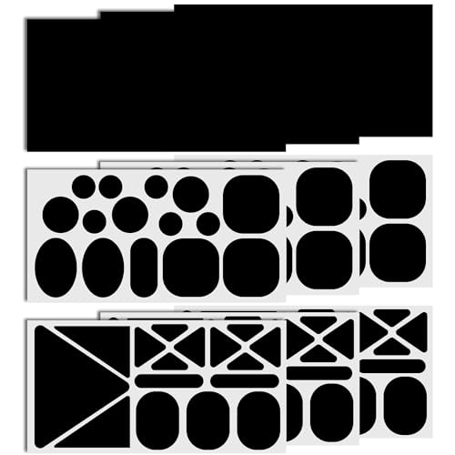 9 Blatt Flicken für Daunenjacken, 3 Stile Selbstklebende Nylon Reparaturflicken Waschbare Stoffreparaturbänder für Jacken Mäntel Schlafsäcke Zelte (Schwarz) von NQEUEPN