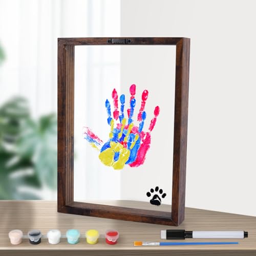 NQEUEPN Familien Handabdruck Set, DIY Familien Handabdruck Family Hand Print Frame aus Holz Geschenke für Werdende Eltern für Eltern Nach der Geburt Kinder Paare Freunde 6 Lackfarben Enthalten NQEUEPN Familien Handabdruck Set, DIY Familien Handabdruck Family Hand Print Frame aus Holz Geschenke für Werdende Eltern für Eltern Nach der Geburt Kinder Paare Freunde 6 Lackfarben Enthalten von NQEUEPN
