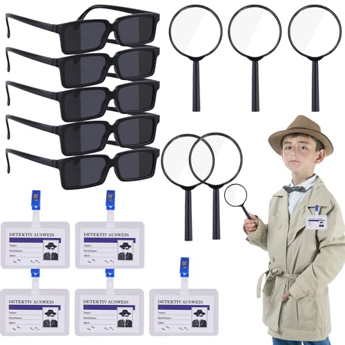 NQEUEPN 15stk Spionage Spielzeug Kinder, Detektiv Set Kinder Lupe Geheimagenten Ausweishalter Detektiv Gadget Detektivbrille für Escape Room Detektiv Partygeschenke NQEUEPN 15stk Spionage Spielzeug Kinder, Detektiv Set Kinder Lupe Geheimagenten Ausweishalter Detektiv Gadget Detektivbrille für Escape Room Detektiv Partygeschenke von NQEUEPN