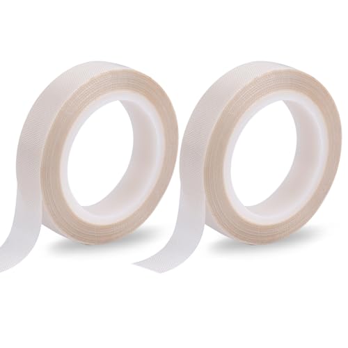 NQEUEPN 2 Rollen 13mmx10m PTFE Klebeband mit Geringer Reibung, Low Friction Tape Abriebfest Quietschend Oberflächenschutzband für Holzschubladenschränke Vorhangmöbel (Weiß) von NQEUEPN
