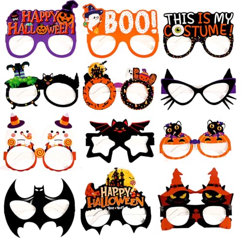 NQEUEPN 24stk Halloween-Brillen, 12 Stile Halloween-Brillen Papier Gruselige Halloween-Partygeschenke für Kinder Kostümzubehör Feiertagsparty-Dekorationen Foto-Requisiten NQEUEPN 24stk Halloween-Brillen, 12 Stile Halloween-Brillen Papier Gruselige Halloween-Partygeschenke für Kinder Kostümzubehör Feiertagsparty-Dekorationen Foto-Requisiten von NQEUEPN