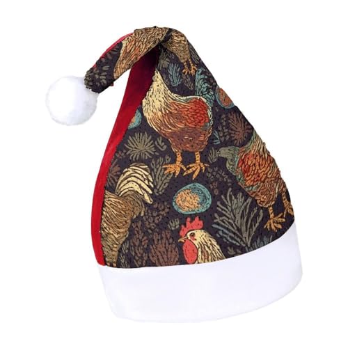 NQLYUT Weihnachtsmütze für Erwachsene, Plüschmütze, Huhn-Druck, Pailletten, Weihnachtsmannmützen für Party NQLYUT Weihnachtsmütze für Erwachsene, Plüschmütze, Huhn-Druck, Pailletten, Weihnachtsmannmützen für Party von NQLYUT