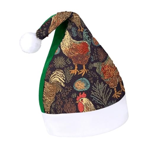 NQLYUT Weihnachtsmütze für Erwachsene, Plüschmütze, Huhn-Druck, Pailletten, Weihnachtsmannmützen für Party NQLYUT Weihnachtsmütze für Erwachsene, Plüschmütze, Huhn-Druck, Pailletten, Weihnachtsmannmützen für Party von NQLYUT