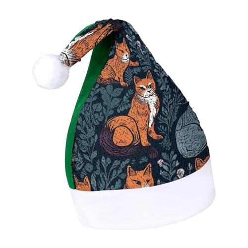 NQLYUT Weihnachtsmütze für Erwachsene, Plüschmütze, Katzendruck, Pailletten, Weihnachtsmannmützen für Party NQLYUT Weihnachtsmütze für Erwachsene, Plüschmütze, Katzendruck, Pailletten, Weihnachtsmannmützen für Party von NQLYUT