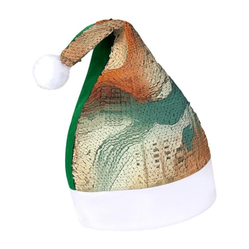 NQLYUT Weihnachtsmütze für Erwachsene, Plüschmütze, Orange und Beige, Pailletten, Weihnachtsmannmützen für Party NQLYUT Weihnachtsmütze für Erwachsene, Plüschmütze, Orange und Beige, Pailletten, Weihnachtsmannmützen für Party von NQLYUT