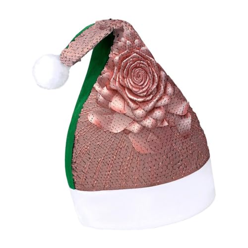 NQLYUT Weihnachtsmütze für Erwachsene, Plüschmütze, Rose, Pailletten, Weihnachtsmannmützen für Party NQLYUT Weihnachtsmütze für Erwachsene, Plüschmütze, Rose, Pailletten, Weihnachtsmannmützen für Party von NQLYUT