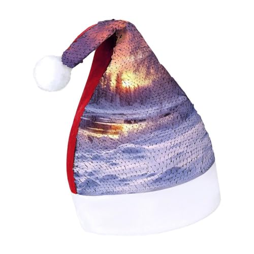 NQLYUT Weihnachtsmütze für Erwachsene, Plüschmütze, Winterlandschaft, Pailletten, Weihnachtsmannmützen für Party NQLYUT Weihnachtsmütze für Erwachsene, Plüschmütze, Winterlandschaft, Pailletten, Weihnachtsmannmützen für Party von NQLYUT