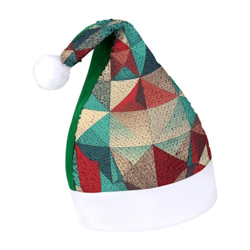 NQLYUT Weihnachtsmütze für Erwachsene, Plüschmütze, blaue und türkisfarbene Pailletten, Weihnachtsmannmützen für Party NQLYUT Weihnachtsmütze für Erwachsene, Plüschmütze, blaue und türkisfarbene Pailletten, Weihnachtsmannmützen für Party von NQLYUT