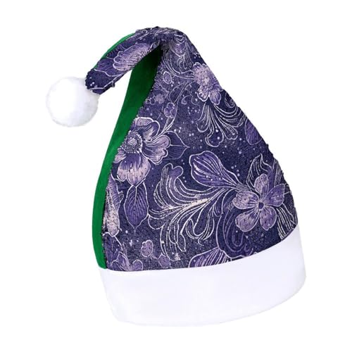 NQLYUT Weihnachtsmütze für Erwachsene, Plüschmütze, lila, glitzernde Textur, Pailletten, Weihnachtsmannmützen für Party NQLYUT Weihnachtsmütze für Erwachsene, Plüschmütze, lila, glitzernde Textur, Pailletten, Weihnachtsmannmützen für Party von NQLYUT