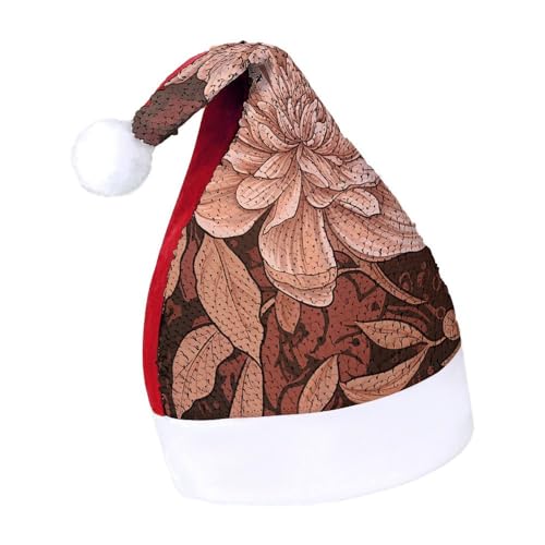 NQLYUT Weihnachtsmütze für Erwachsene, Plüschmütze, pfirsichfarben und braune Pailletten, Weihnachtsmannmützen für Party NQLYUT Weihnachtsmütze für Erwachsene, Plüschmütze, pfirsichfarben und braune Pailletten, Weihnachtsmannmützen für Party von NQLYUT