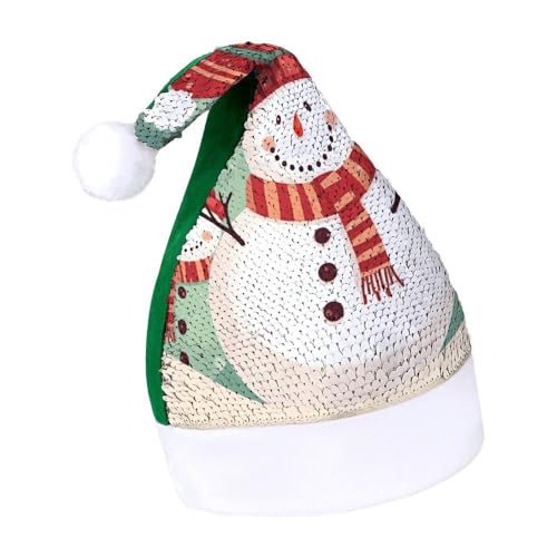 NQLYUT Weihnachtsmütze für Erwachsene, Weihnachtsmannmütze, Plüschmütze, Frohe Weihnachten, niedlicher Schneemann, Pailletten, Weihnachtsmannmützen für Party NQLYUT Weihnachtsmütze für Erwachsene, Weihnachtsmannmütze, Plüschmütze, Frohe Weihnachten, niedlicher Schneemann, Pailletten, Weihnachtsmannmützen für Party von NQLYUT