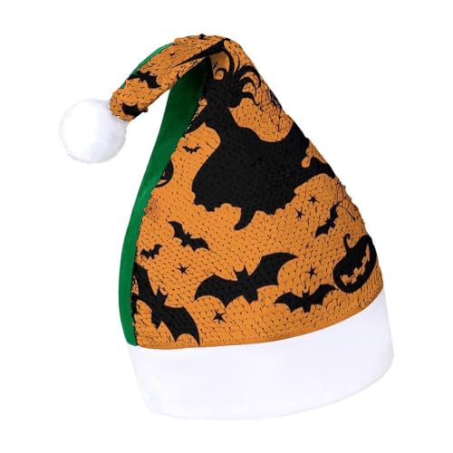 NQLYUT Weihnachtsmütze für Erwachsene, Weihnachtsmannmütze, Plüschmütze, Halloween, Hexe, fliegende Pailletten, Weihnachtsmannmützen für Party NQLYUT Weihnachtsmütze für Erwachsene, Weihnachtsmannmütze, Plüschmütze, Halloween, Hexe, fliegende Pailletten, Weihnachtsmannmützen für Party von NQLYUT