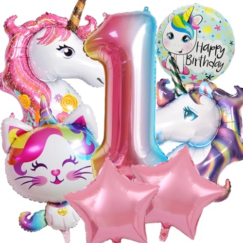 Einhorn Luftballons Helium 1 Geburtstag Mädchen Einhorn Folienballon Für Einhorn Thema Geburtstag Party Zubehör Dekoration von NQZWZB