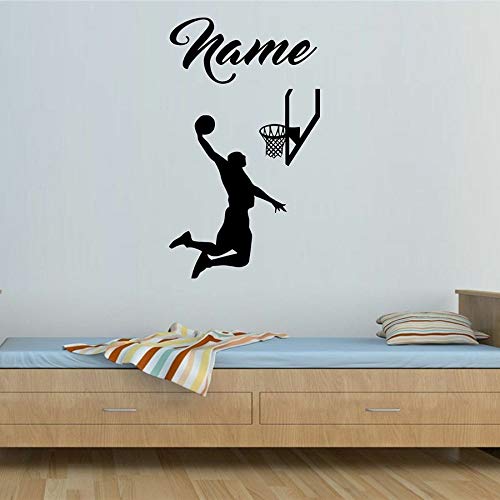 NSRJDSYT Basketball Spielen Wandaufkleber Benutzerdefinierter Name Sport Teen Kinder Jungen Schlafzimmer Wohnkultur Vinyl Wandtattoo Personalisierte Kunstwand 75x127cm NSRJDSYT Basketball Spielen Wandaufkleber Benutzerdefinierter Name Sport Teen Kinder Jungen Schlafzimmer Wohnkultur Vinyl Wandtattoo Personalisierte Kunstwand 75x127cm von NSRJDSYT