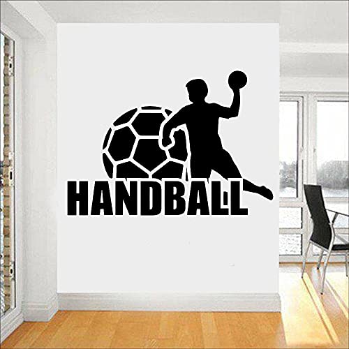 NSRJDSYT Handball Wandtattoo Ball Sport Kunst Dekoration Jungen Spielzimmer Vinyl Kinderzimmer Innen Wandaufkleber Fitnessraum 118x84cm von NSRJDSYT