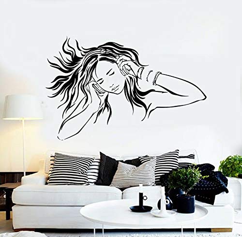 NSRJDSYT Hören von Musik Mädchen Vinyl Wandtattoo Mädchen Zimmer Kopfhörer Musik Schlafzimmer Wandaufkleber Abnehmbare Home Decor Poster 42x64cm NSRJDSYT Hören von Musik Mädchen Vinyl Wandtattoo Mädchen Zimmer Kopfhörer Musik Schlafzimmer Wandaufkleber Abnehmbare Home Decor Poster 42x64cm von NSRJDSYT