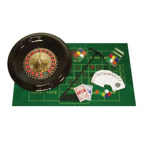 NSSXSN 16-Zoll-Plattenspieler aus russischem Kunststoff mit Mini-Filz, 120 Chips, Karten, Ball, Marker und Rechen für Unterhaltung von NSSXSN