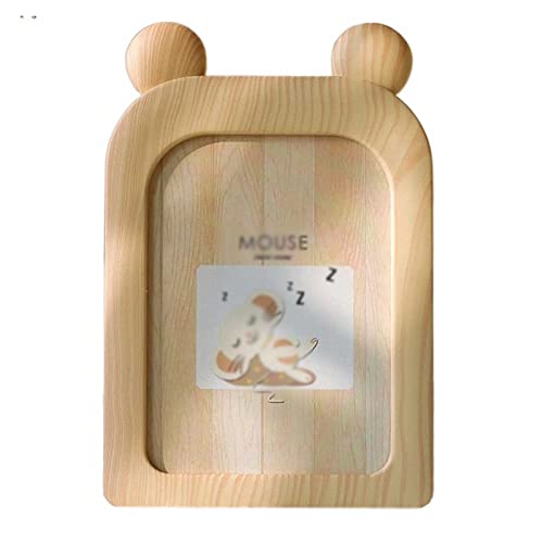 NSTVVEE Bilderrahmen, Vintage-Heimdekor, Retro-Bilderrahmen aus Holz für Kinderzimmer (Gold, 12 x 17 cm) von NSTVVEE