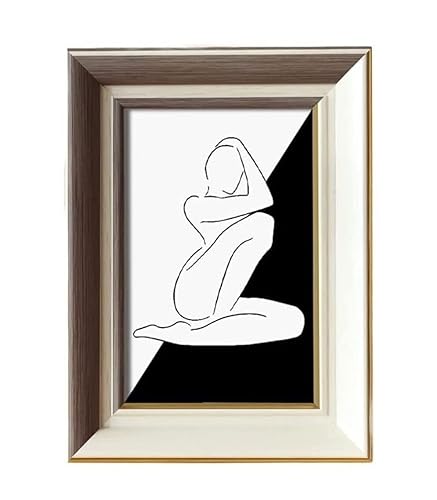 NSTVVEE Foto-Bildanzeigerahmen, 10-Zoll-Fotorahmen, nordischer rechteckiger Bilderrahmen, Holz-Fotoanzeige, Wohnzimmer, Arbeitszimmer, Desktop-Wanddekoration, Wohnzimmerdekoration (D, Einh von NSTVVEE