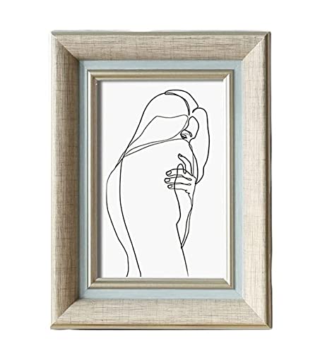 NSTVVEE Foto-Bildanzeigerahmen, 10-Zoll-Fotorahmen, nordischer rechteckiger Bilderrahmen, Holz-Fotoanzeige, Wohnzimmer, Arbeitszimmer, Desktop-Wanddekoration, Wohnzimmerdekoration (E, Einh von NSTVVEE