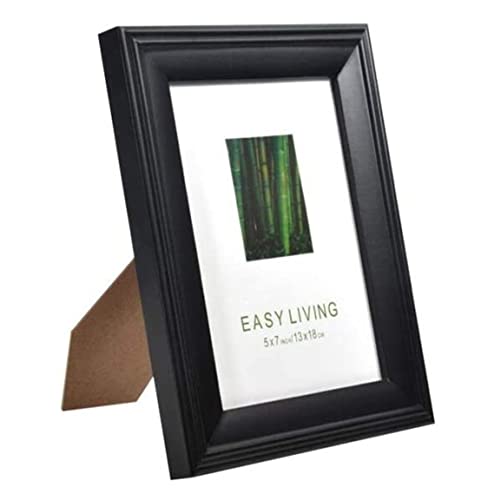 NSTVVEE Foto-Bilderrahmen, 12,7 x 17,8 cm, Massivholz-Fotorahmen, Tisch-Wandbehang, Holz-Fotorahmen, rahmenähnliche Wohnzimmer-Dekoration (schwarz, 12,8 x 17,8 cm) von NSTVVEE
