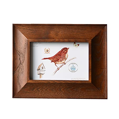 NSTVVEE Holz Retro High-End Holztisch Hängende Wand Europäischer Horizontaler und Vertikaler Bilderrahmen (Eine Farbe 7 Zoll) von NSTVVEE