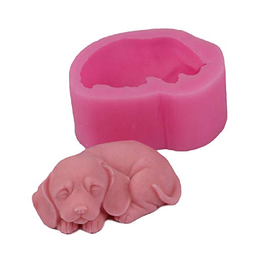 3D Silikonform Seifenform Süße Hund Form, Kuchen Dekoration DIY Fondant Schokolade Mousse Dekoration, Bulldogge Silikonform Kerze Seifenform von NSXIN