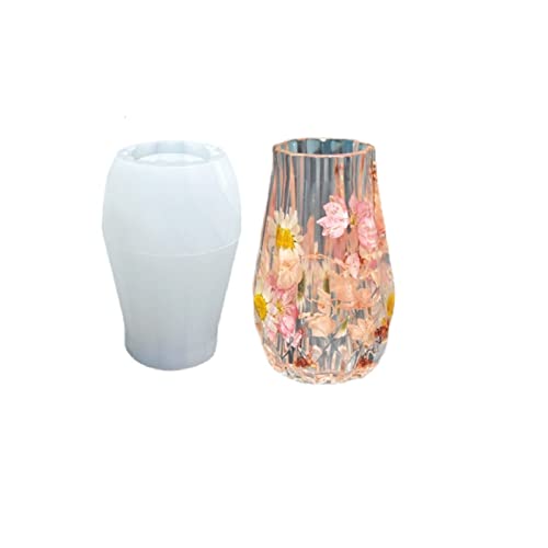 3D Vase Silikonform Epoxidharz DIY Blumenvase Gießform, Harz Formen Blumentopf Silikon Form, Resin Schmuck Schimmel Für DIY Make-up Pinselhalter, Blumentöpfe, Stifthalter (Typ#2) von NSXIN
