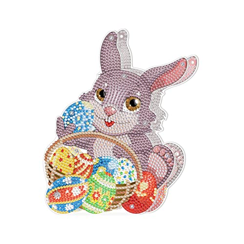 NSXIN Diamond Painting Ostern Deko, DIY Diamant Malerei Bilder Kit Ostern Ornamente, Handwerk Applique Mosaik Hase Ostereier, Strass Kristall Dekoration Geschenk (Typ C) von NSXIN