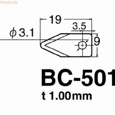 NT Ersatzklingen BC 501 P für Kreisschneider C3000GP VE=2 Stück von NT