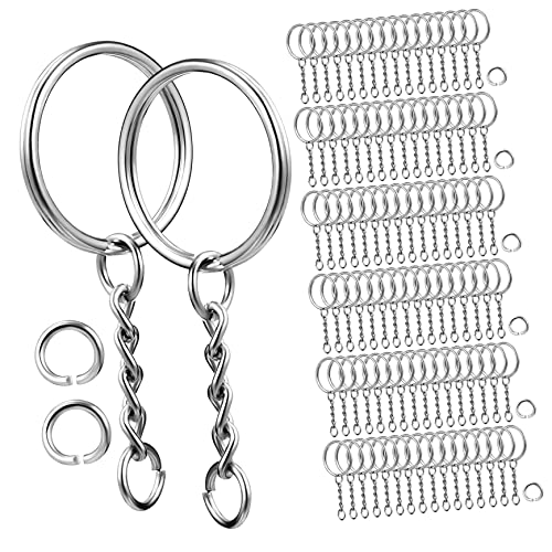 120pcs Schlüsselkettenring Making Kit Runde Sprungringe Kette Ketten Reifen für Handwerk Schmuck 120pcs Schlüsselkettenring Making Kit Runde Sprungringe Kette Ketten Reifen für Handwerk Schmuck von NTALJC