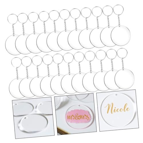 24PCS Runde Acryl -Schlüsselbund -Blanks Circle Discs Set Keyring Craft Keyring Schlüsselhalter 24PCS Runde Acryl -Schlüsselbund -Blanks Circle Discs Set Keyring Craft Keyring Schlüsselhalter von NTALJC